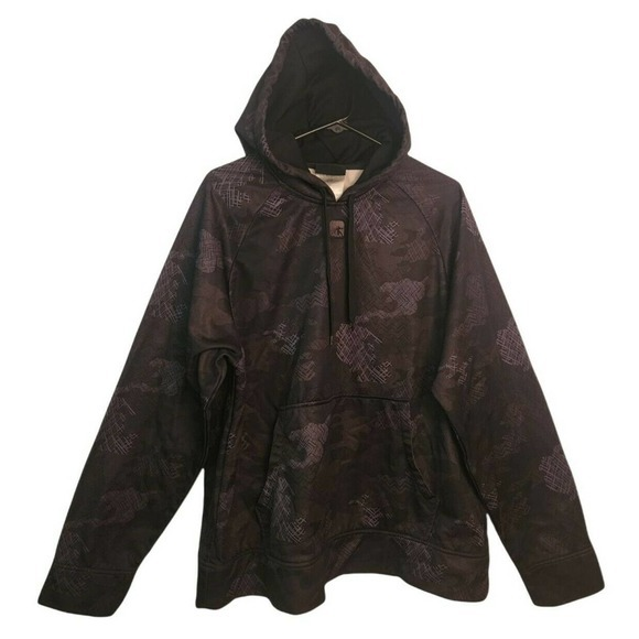 AND 1 Other - AND 1 Men's Black Camo Green Hoodie Geometric Print‎ Pullover Jacket Size L